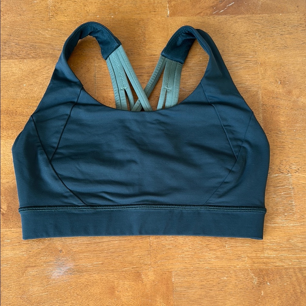 Lululemon Green Sports Bra with Racerback Design
